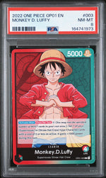 One Piece Card Game Monkey D. Luffy OP01-003 PSA 8
