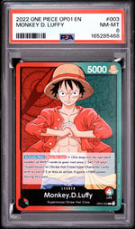 2022 One Piece Romance Dawn Leader Monkey D. Luffy #OP01003 PSA 8