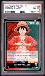 2022 One Piece Romance Dawn Leader Monkey D. Luffy #OP01003 PSA 8