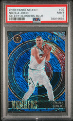 2020 Panini Select Numbers Blue Nikola Jokic #36 PSA 9