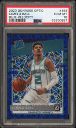 2020 Donruss Optic Blue Velocity Lamelo Ball #153 PSA 10
