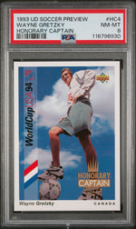 1993 Upper Deck World Cup 1994 Preview English/Spanish Honorary Captain Wayne Gretzky #HC4 PSA 8