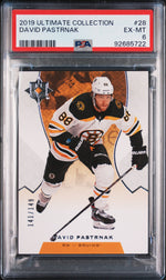 2019 Upper Deck Ultimate Collection David Pastrnak #28 /149 PSA 6