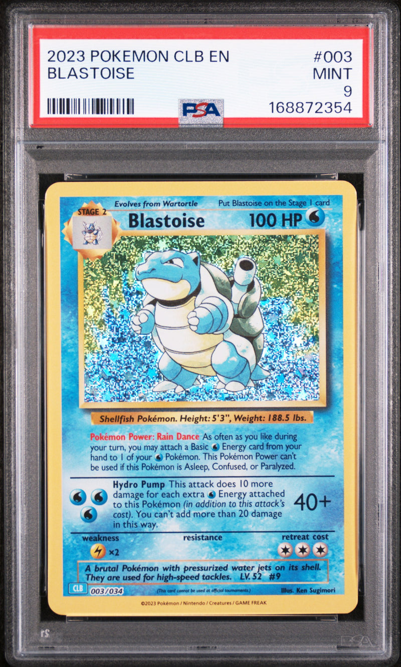 Pokémon 2023 Blastoise #003 PSA 9