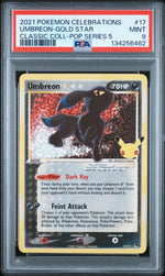 2021 Pokemon Celebrations Classic Collection Pop Series 5 Umbreon Gold Star #17 PSA 9