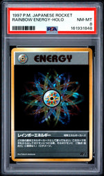 1997 Pokemon Team Rocket Japanese Holo Rainbow Energy PSA 8