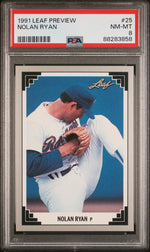 1991 Leaf Previews Nolan Ryan #25 PSA 8