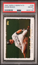 1995 Topps Cyberstats Wade Boggs #100 PSA 8
