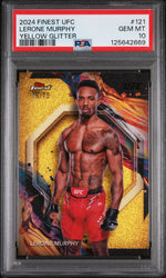 2024 Topps Finest UFC Yellow Glitter Lerone Murphy #121 /75 PSA 10