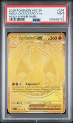 2026 Pokemon Mega Evolution Ascended Heroes Mega Hyper Rare Mega Charizard Y Ex #294 PSA 9