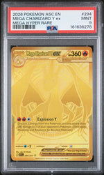 2026 Pokemon Mega Evolution Ascended Heroes Mega Hyper Rare Mega Charizard Y Ex #294 PSA 9
