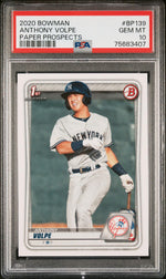 2020 Bowman Paper Prospect Anthony Volpe #BP-139 PSA 10