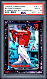 2024 Bowman Draft Chrome-Fuchsia Lunar Refractor Roman Anthony #BDC19 /199 PSA 10