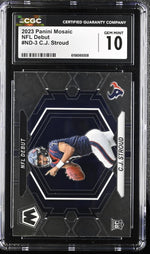 2023 Panini Mosaic #ND-3 C.J. Stroud NFL Debut CGC 10