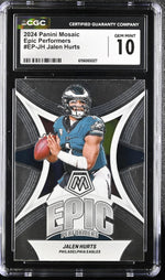 2024 Mosaic #EP-JH Jalen Hurts Epic Performers CGC 10