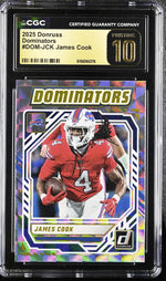 2025 Donruss #DOM-JCK James Cook Dominators CGC 10
