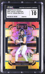 2023 Select #46 Trevor Lawrence Red & Yellow Die-Cut CGC 10