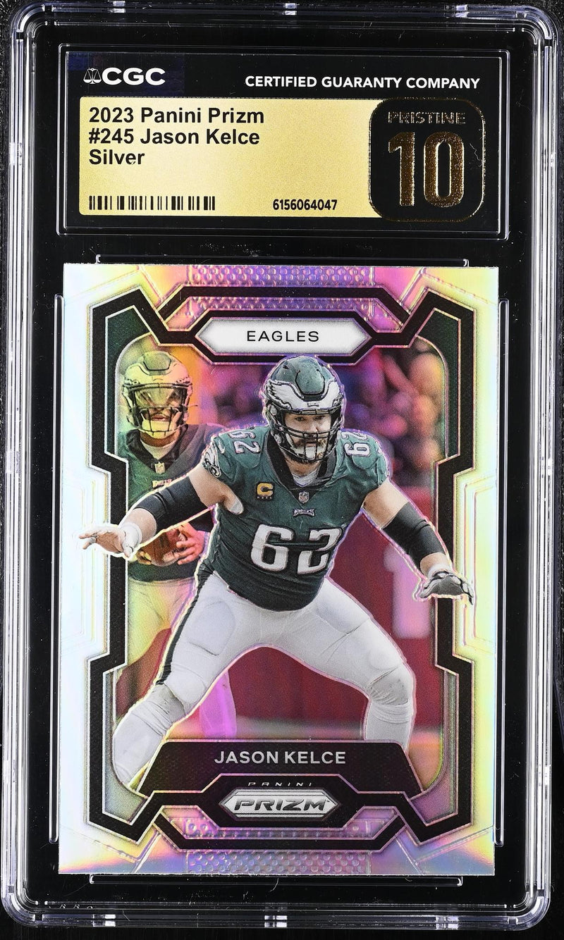 2023 Panini Prizm Jason Kelce #245 Silver CGC 10