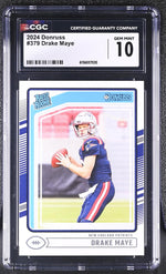 2024 Donruss #379 Drake Maye Rated Rookie CGC 10