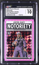 2025 Mosaic #18 Ashton Jeanty Notoriety CGC 10