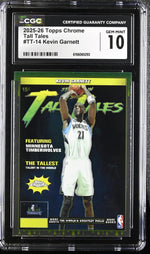 2025 Topps Chrome #TT-14 Kevin Garnett Tall Tales CGC 10