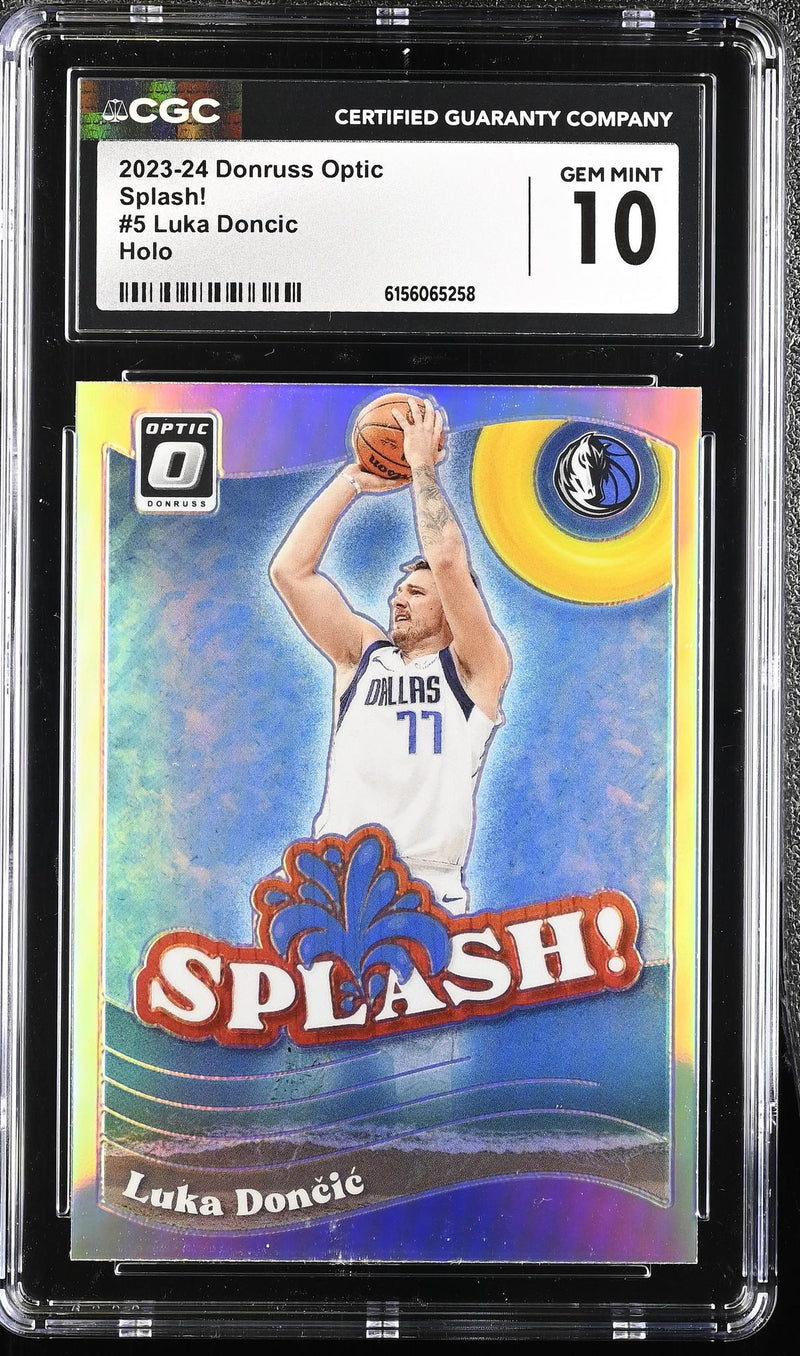 2023-24 Donruss Optic Splash! Luka Dončić #5 CGC 10