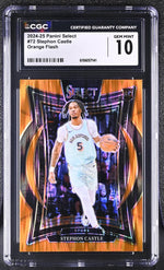 2024 Select #72 Stephon Castle Orange Flash CGC 10
