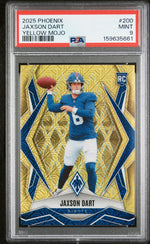 2025 Panini Phoenix Yellow Mojo Jaxson Dart #200 PSA 9