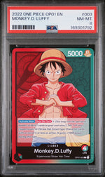 2022 One Piece Romance Dawn Leader Monkey D. Luffy #OP01003 PSA 8