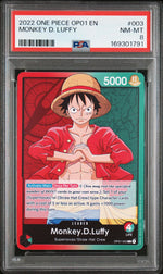 2022 One Piece Romance Dawn Leader Monkey D. Luffy #OP01003 PSA 8