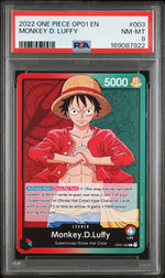 2022 One Piece Romance Dawn Leader Monkey D. Luffy #OP01003 PSA 8