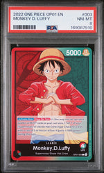 2022 One Piece Romance Dawn Leader Monkey D. Luffy #OP01003 PSA 8