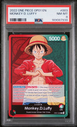 2022 One Piece Romance Dawn Leader Monkey D. Luffy #OP01003 PSA 8