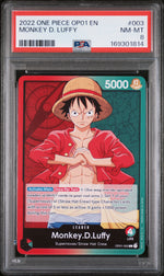 2022 One Piece Romance Dawn Leader Monkey D. Luffy #OP01003 PSA 8