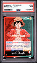 2022 One Piece Romance Dawn Leader Monkey D. Luffy #OP01003 PSA 7