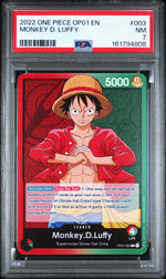 2022 One Piece Romance Dawn Leader Monkey D. Luffy #OP01003 PSA 7