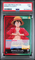 2022 One Piece Romance Dawn Leader Monkey D. Luffy #OP01003 PSA 7