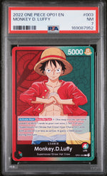 2022 One Piece Romance Dawn Leader Monkey D. Luffy #OP01003 PSA 7