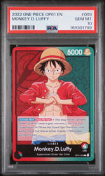 2022 One Piece Romance Dawn Leader Monkey D. Luffy #OP01003 PSA 10