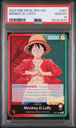 2022 One Piece Romance Dawn Leader Monkey D. Luffy #OP01003 PSA 10