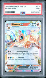 2025 Pokemon Scarlet and Violet Prismatic Evolutions Flareon Ex #14 PSA 9