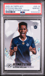 2025 Topps UEFA Club Competitions Ultimate Stage Chrome Estevao Willian #US14 PSA 10