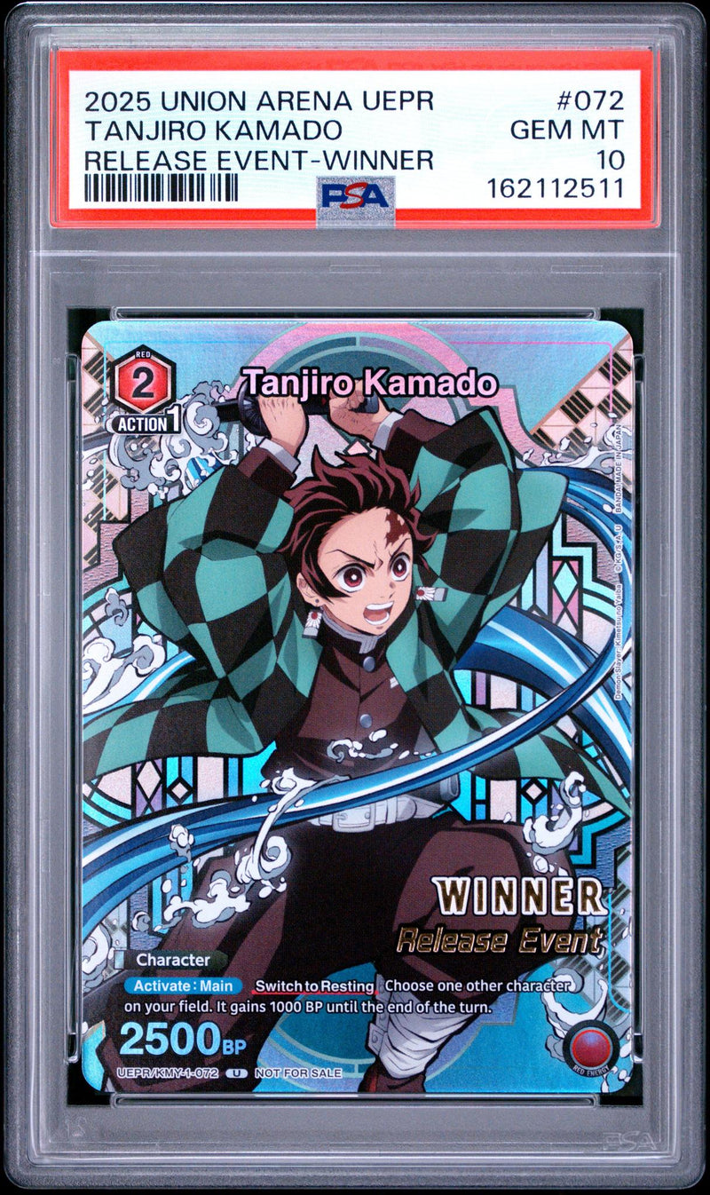 2025 Union Arena TCG Demon Slayer Kimetsu No Yaiba Release Event Tanjiro Kamado #UEPRKMY1072 PSA 10