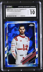 2020 Topps Chrome #16 Antonio Giovinazzi Sapphire F1 CGC 10