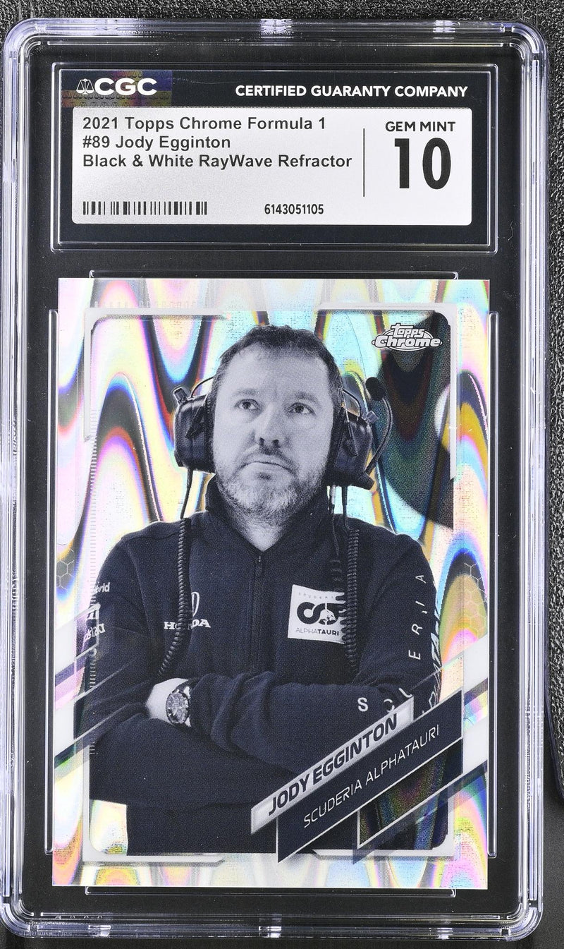 2021 Topps Chrome #89 Jody Egginton Black & White RayWave Refractor CGC 10
