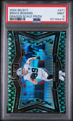 2024 Prizm Dragon Scale Brock Bowers #471 /70 PSA 9