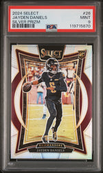 2024 Panini Select Concourse Silver Prizm Jayden Daniels #26 PSA 9