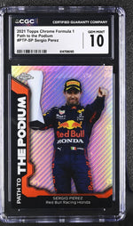 2021 Topps Chrome #PTP-SP Sergio Perez Path to the Podium CGC 10