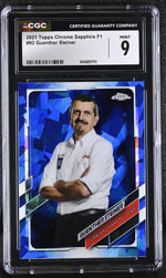 2021 Topps Chrome Sapphire #92 Guenther Steiner CGC 9
