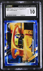 2021 Topps Chrome #22 Lando Norris Sapphire CGC 10